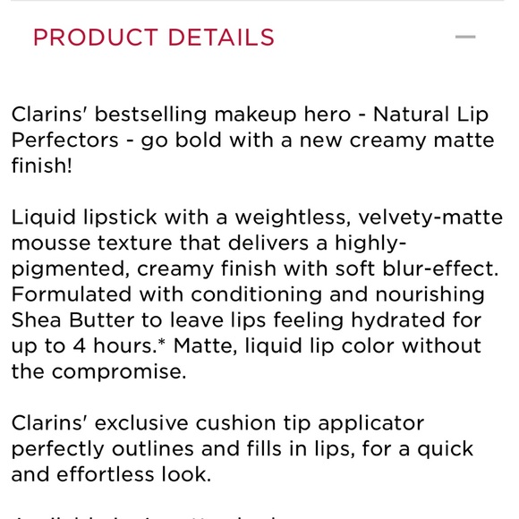 2/$25 Clarins Velvet Lip Perfector 03 -Velvet Red - Picture 4 of 8